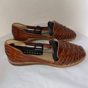 Nisolo Women’s 8.5 Huarache Sandals In Brandy Leather EUC